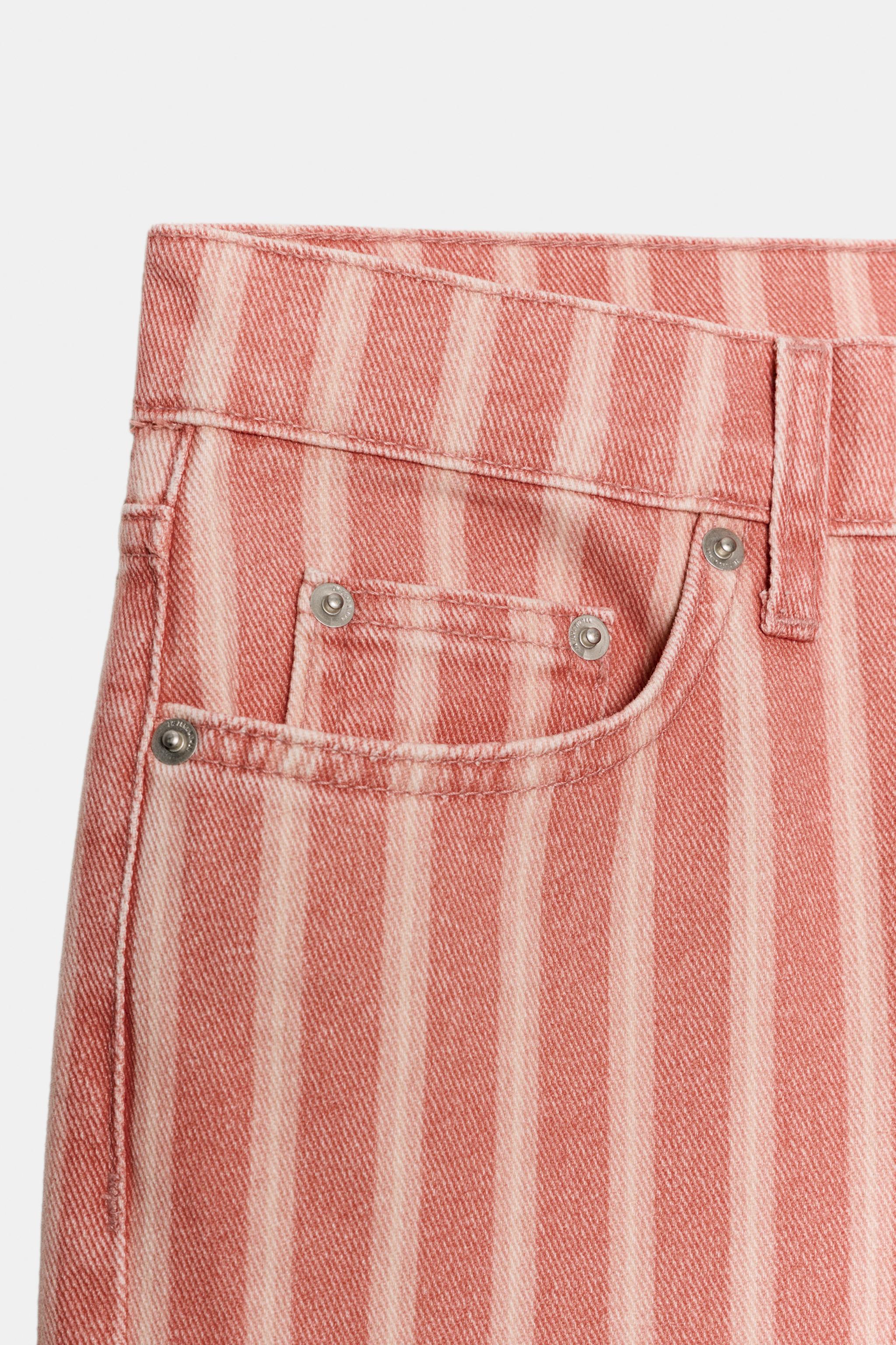ZW COLLECTION MID-RISE STRIPED SLIM JEANS